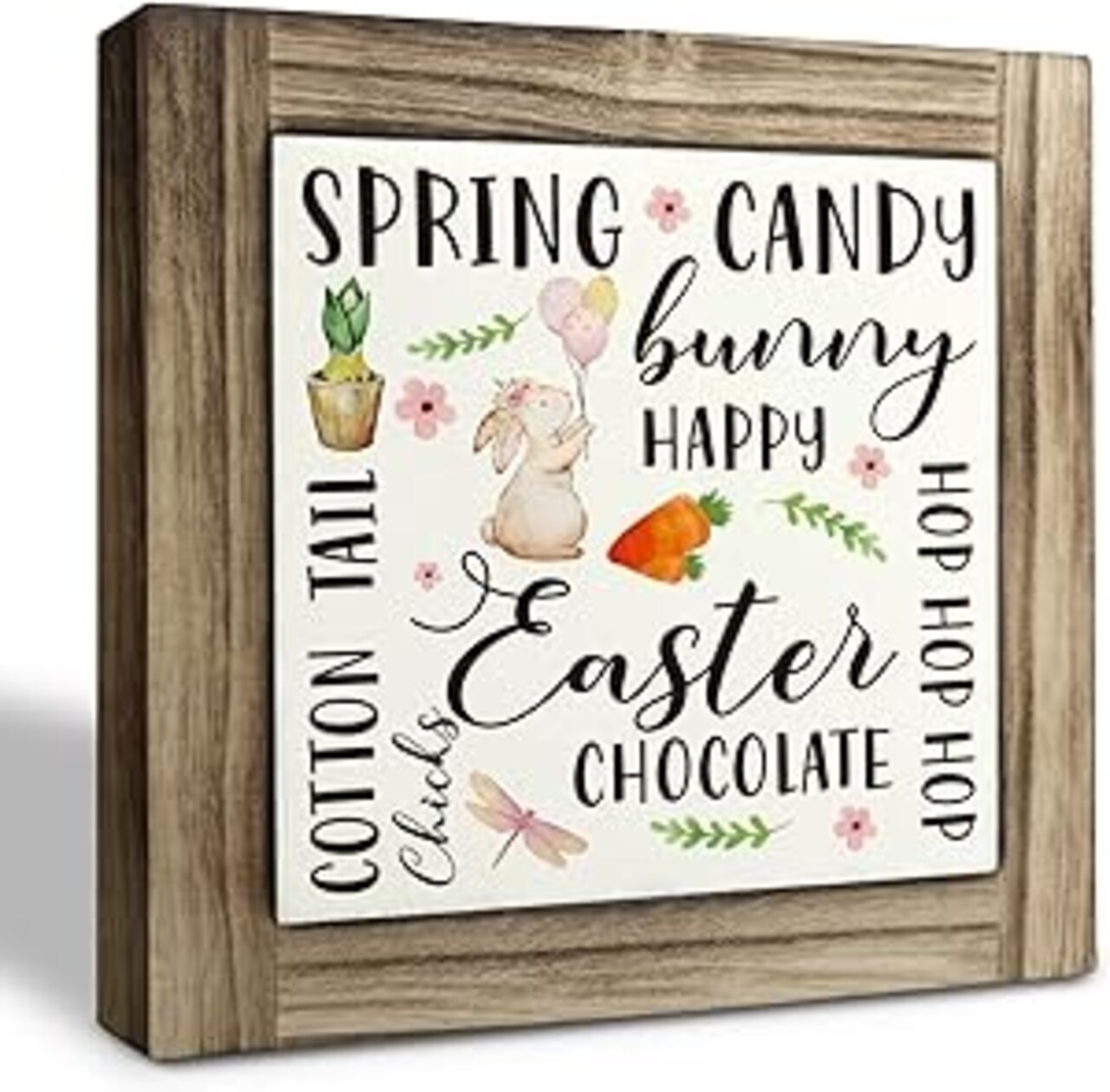 Spring Wood Sign, Box Wood Plaques Desk Décor, Spring Season List, Tabletop Decor, Farmhouse Decor, Rustic Home Decor, Freestanding Easter Decor, Spring Party Decor Ornaments, Kids Room Decor